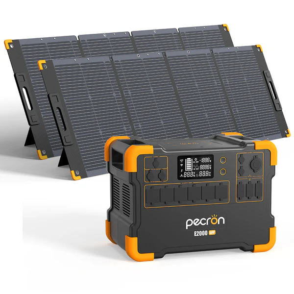 PECRON E2000LFP ポータブル電源＋2枚 200W ソーラーパネル