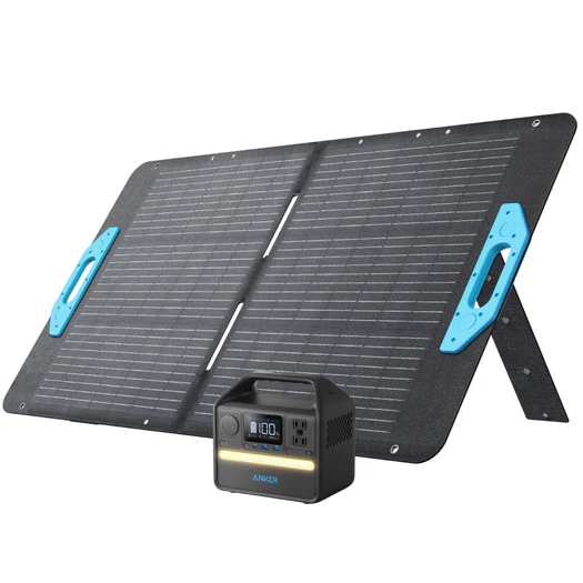 Anker 521 Portable Power Station + Solix PS100 Portable Solar Panel