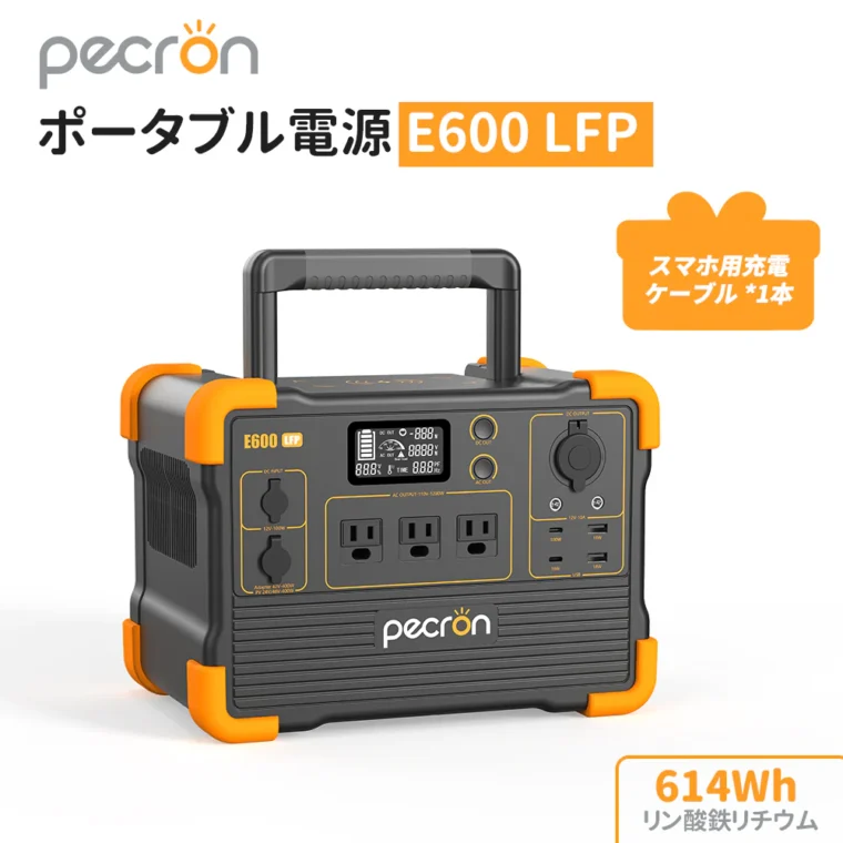 PECRON E600LFP 小型ポータブル電源