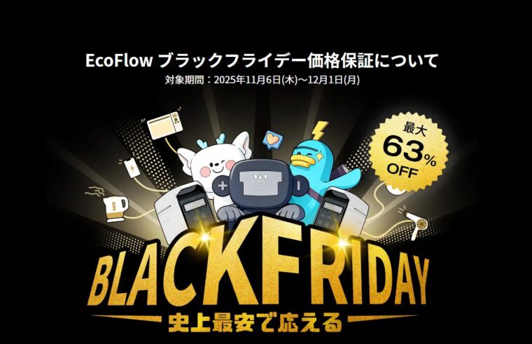 EcoFlow(エコフロー) ブラックフライデー2025の価格保証