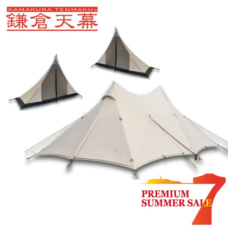 鎌倉天幕 HIDEOUT-02DX(DX300Jポール付属)＋インナーテント×2(HIDEOUT SHELTER 340)