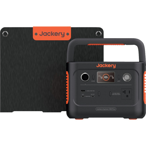 Jackery　ポータブル電源300Plus + ソーラーパネル1枚セット