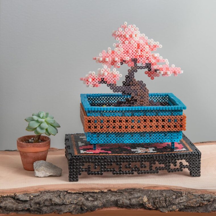 パーラービーズ「パーラープレミア 盆栽（桜）」で作れる作品