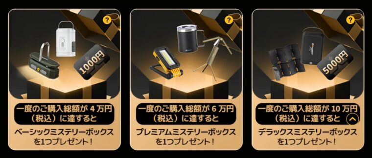 BougeRV(ボージアールブイ) ブラックフライデーの購入特典